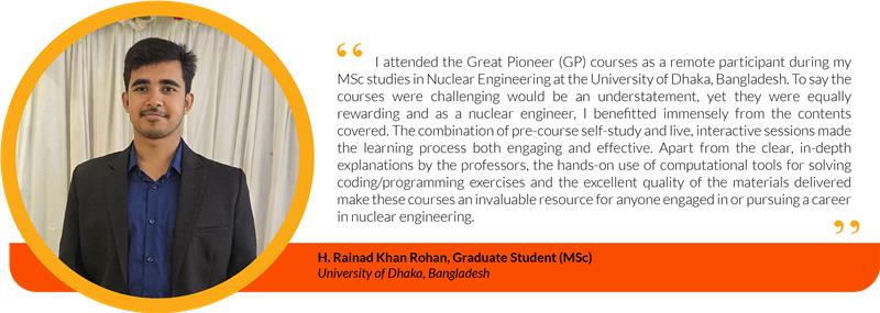Student testimonial from rainad
